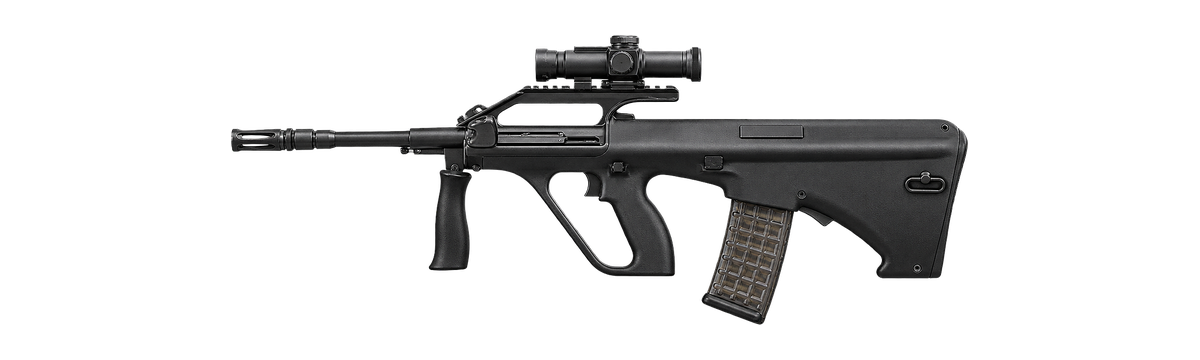 Steyr AUG gun sound illustration